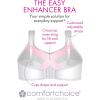 Comfort Choice Women’s Plus Size Easy Enhancer Lace Wireless Bra(Evening Blue)