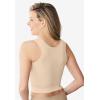 Comfort Choice Women’s Plus Size Front-Close Longline Wireless Posture Bra(Beige)