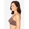 Comfort Choice Women’s Plus Size Full Coverage Mesh Side Wire Bra(Mocha Nude)