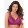 Comfort Choice Women’s Plus Size Full Coverage Wireless Side Smoothing Bra(Evening Blue)