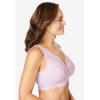 Comfort Choice Women’s Plus Size Lace Leisure Bralette(Lilac)