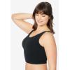 Comfort Choice Women’s Plus Size Longline Ribbed Leisure Bra(Heather Grey)
