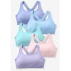 Comfort Choice Women’s Plus Size Wireless Sport Bra 2-Pack(Evening Blue Daisy Pack)