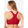 Comfort Choice Women’s Plus Size Wireless Sport Bra 2-Pack(White Pack)