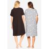 Dreams & Co. Plus Size 2-Pack Sleepshirt(Heather Grey Dot)