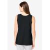 Dreams & Co. Plus Size Knit Sleep Tank(Black)