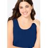 Dreams & Co. Plus Size Knit Sleep Tank(Evening Blue)