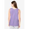 Dreams & Co. Plus Size Knit Sleep Tank(Soft Iris)