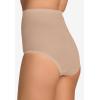 Secret Solutions Women’s Plus Size Power Mesh Firm Control Shaping Brief(Nude)