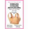 Secret Solutions Women’s Plus Size Wireless Cooling Seamless Bra(Nude)