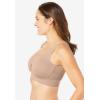 Secret Solutions Women’s Plus Size Wireless Cooling Seamless Bra(Purple Mauve)