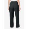 Woman Within Plus Size Better-Fleece Side-Stripe Pull-On Sweatpants(Heather Charcoal White)