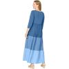 Woman Within Plus Size Colorblock Tiered Dress(Blue Coast Colorblock)