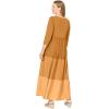 Woman Within Plus Size Colorblock Tiered Dress(Honey Glaze Colorblock)