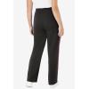 Woman Within Plus Size Cotton French Terry Straight-Leg Pull-On Side-Stripe Pants(Black Raspberry Sorbet)