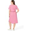 Woman Within Plus Size Curved Hem Dress(Delicate Pink)