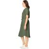 Woman Within Plus Size Curved Hem Dress(Olive Green)