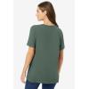Woman Within Plus Size Perfect Short-Sleeve Crewneck Tee (Petite Available)(Pine)