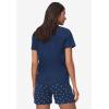 ellos Plus Size 2-Piece Short Sleep Set(Navy White Dot)
