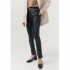 ellos Plus Size 5-Pocket Faux Leather Pants(Black)