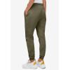 ellos Plus Size Drawstring Waist Fleece Sweatpants(Burnt Olive)