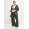 ellos Plus Size Wide Leg French Terry Sweatpant(Heather Grey)