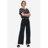 ellos Plus Size Wide Leg Soft Pants(Navy)