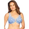Amoureuse Women’s Plus Size Embroidered Front-Close Underwire Bra(French Blue)