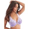 Amoureuse Women’s Plus Size Embroidered Front-Close Underwire Bra(Soft Iris)