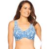 Amoureuse Women’s Plus Size Embroidered Underwire Bra(French Blue)