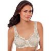 Amoureuse Women’s Plus Size Embroidered Underwire Bra(Ivory Sparkling Champagne)