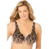 Amoureuse Women’s Plus Size Embroidered Underwire Bra(Light Taupe Black)