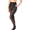 Comfort Choice Women’s Plus Size 2-Pack Control Top Tights(Black)