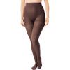 Comfort Choice Women’s Plus Size 2-Pack Smoothing Tights(Dark Coffee)