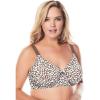 Comfort Choice Women’s Plus Size Back-Smoothing Wireless T-Shirt Bra(Mocha Nude Animal)