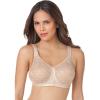 Comfort Choice Women’s Plus Size Easy Enhancer Lace Wireless Bra(Nude)