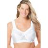 Comfort Choice Women’s Plus Size Exclusive Patented Custom Fit Wireless Bra(White)