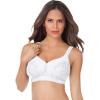 Comfort Choice Women’s Plus Size Full Coverage Lace Cup Bra(White)
