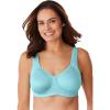 Comfort Choice Women’s Plus Size Lace Out Wire Bra(Pale Ocean)
