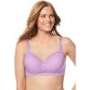 Comfort Choice Women’s Plus Size Stay-Cool Wireless T-Shirt Bra(Amethyst Purple)