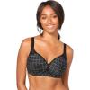 Comfort Choice Women’s Plus Size Stay-Cool Wireless T-Shirt Bra(Black Xoxo Print)