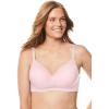 Comfort Choice Women’s Plus Size Stay-Cool Wireless T-Shirt Bra(Shell Pink)