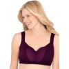 Comfort Choice Women’s Plus Size Wireless Gel Strap Bra(Dark Berry)