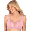 Comfort Choice Women’s Plus Size Wireless Gel Strap Bra(Rose Quartz)
