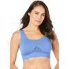 Secret Solutions Women’s Plus Size Wireless Cooling Seamless Bra(French Blue)