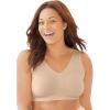 Secret Solutions Women’s Plus Size Wireless Seamless Bra(Mocha Nude)