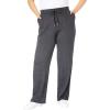 Woman Within Plus Size Tall Sport Knit Straight-Leg Pull-On Pants – 6X, Heather Charcoal