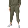 ellos Plus Size Drawstring Waist Fleece Sweatpants(Burnt Olive)
