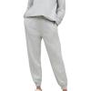 ellos Plus Size Drawstring Waist Fleece Sweatpants(Heather Grey)