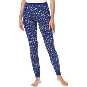 Comfort Choice Plus Size Thermal Pant(Evening Blue Stars)